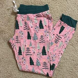 Little Sleepies Pink Christmas Trees Women’s Pajamas Set XS/S